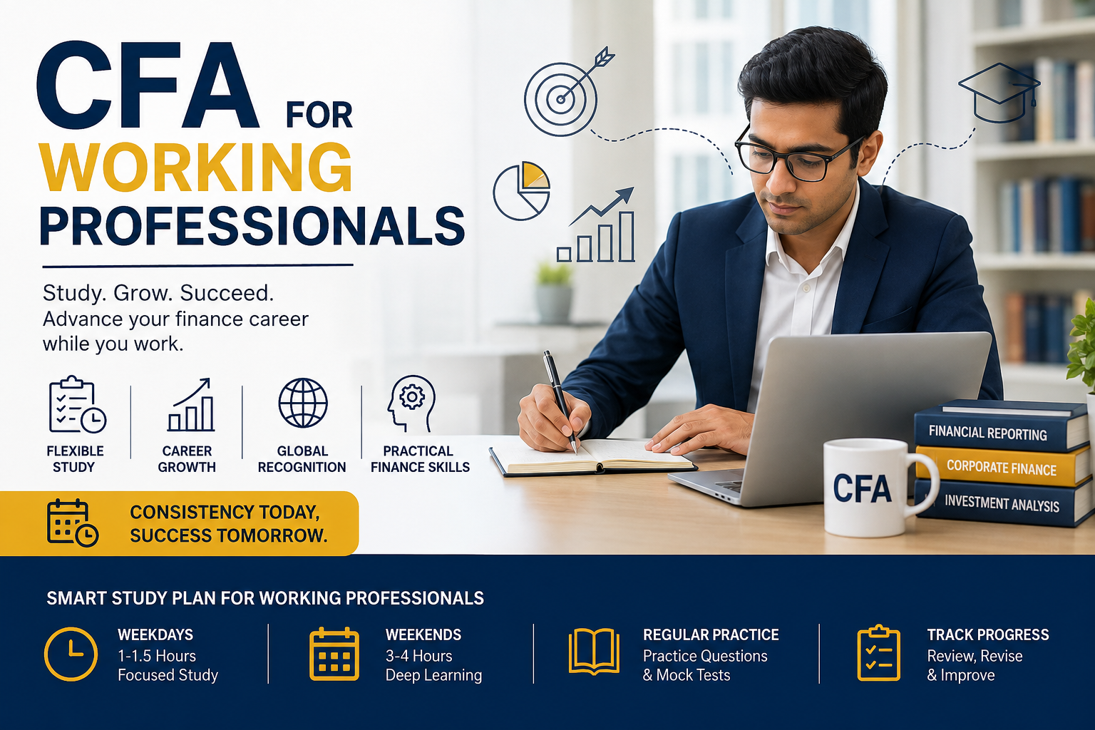 You are currently viewing CFA for Working Professionals: Study Plan, Benefits & Career Guide