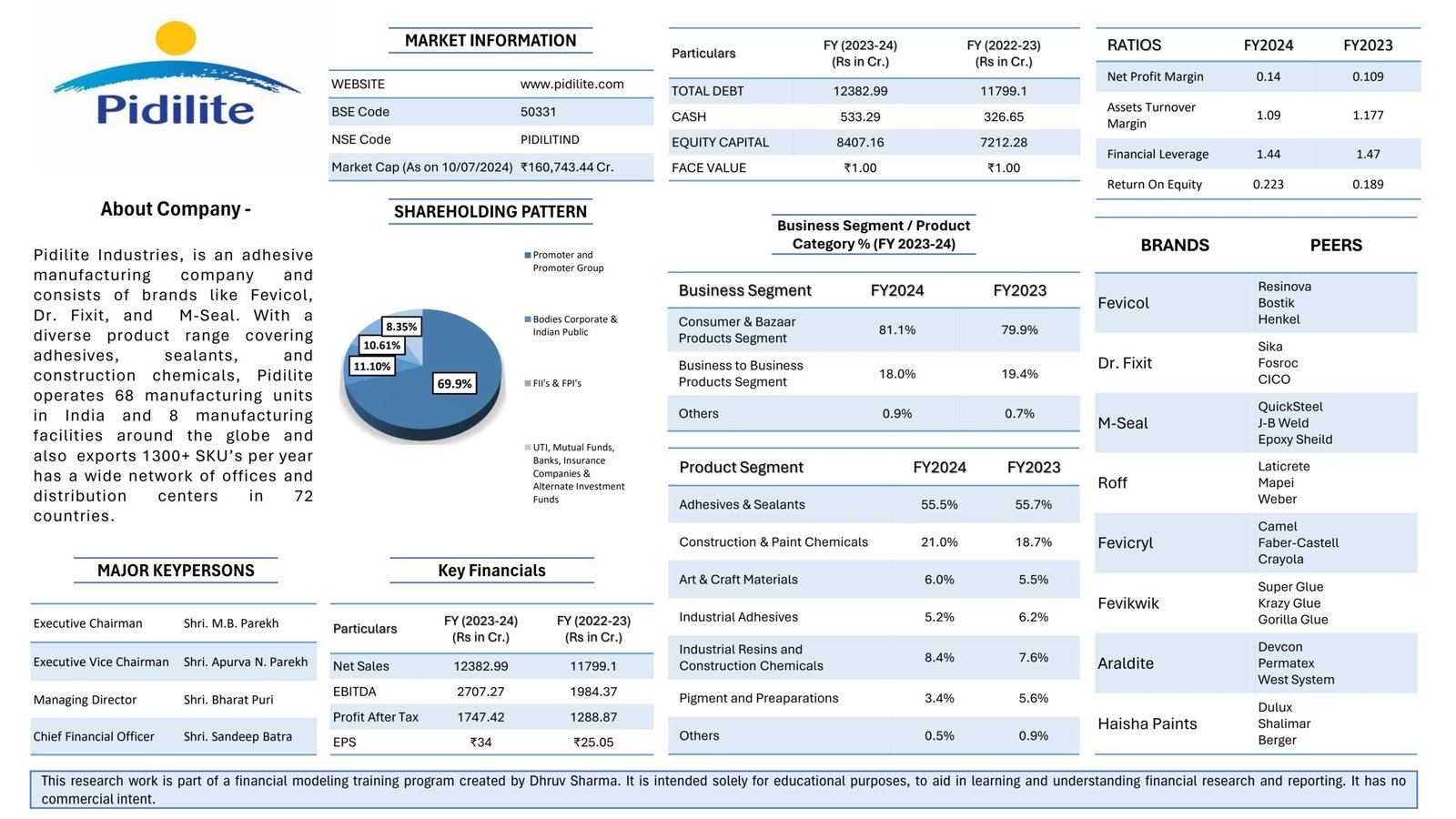 Pidilite Industries Ltd company analysis repor